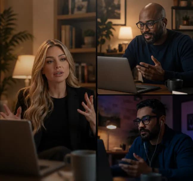 Shared viewing in meeting mode where every guest sees the exact same view as the host in real time