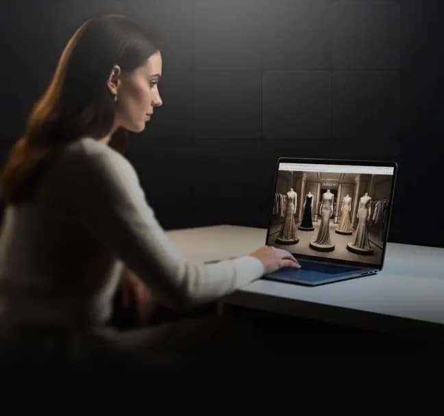 Customer customizing an interactive 3D product in Unreal Engine using a browser-based configurator powered by Eagle 3D Streaming